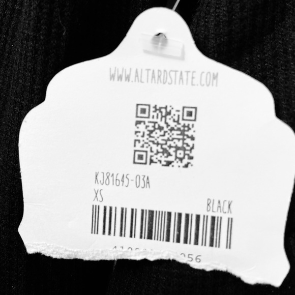 XS waffle knit black Altar’d State cardigan NWT - Picture 4 of 6